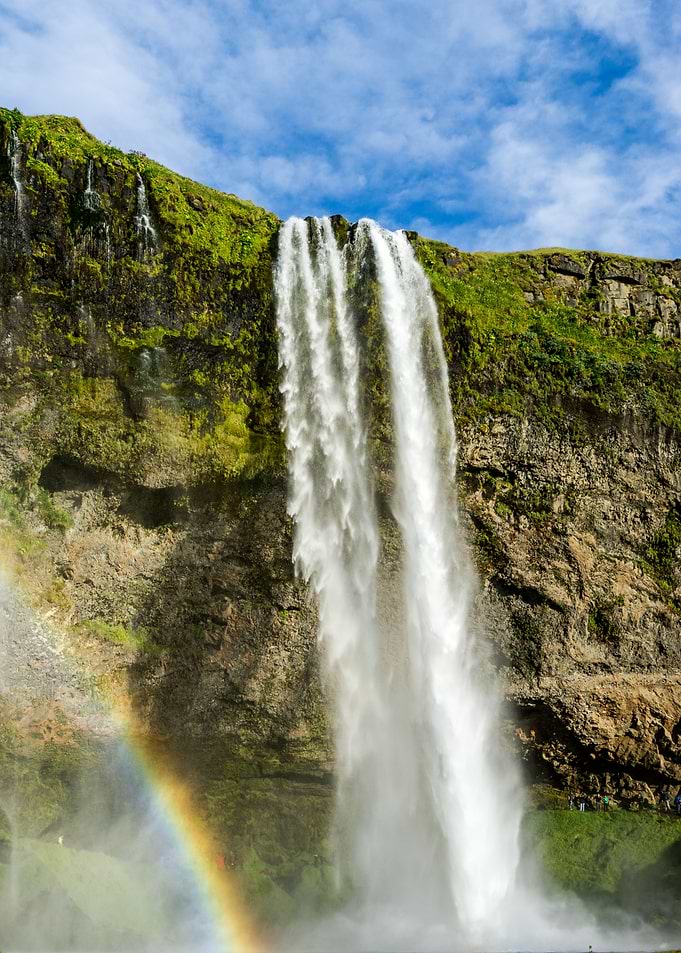 Waterfall and rainbow