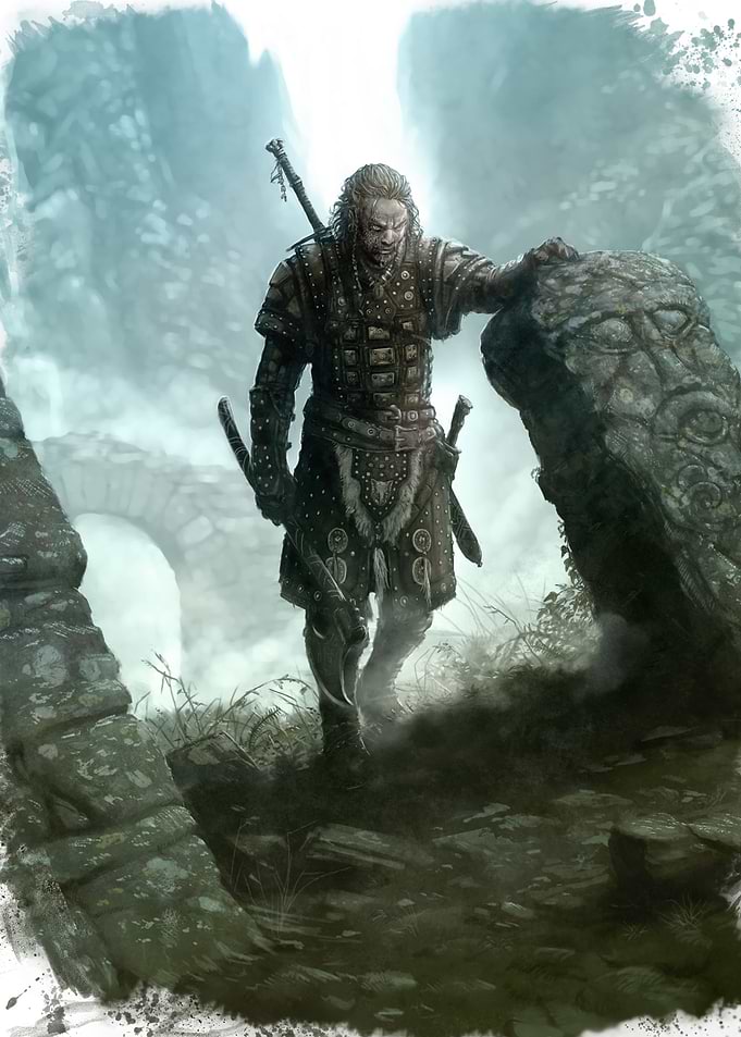 Carved stones warrior