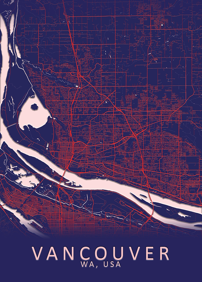 Vancouver WA USA City Map