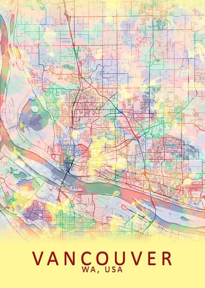 Vancouver WA USA City Map
