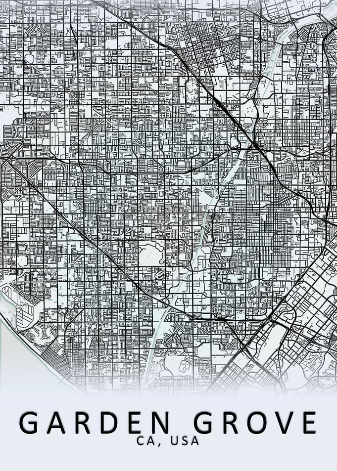 Garden Grove USA City Map