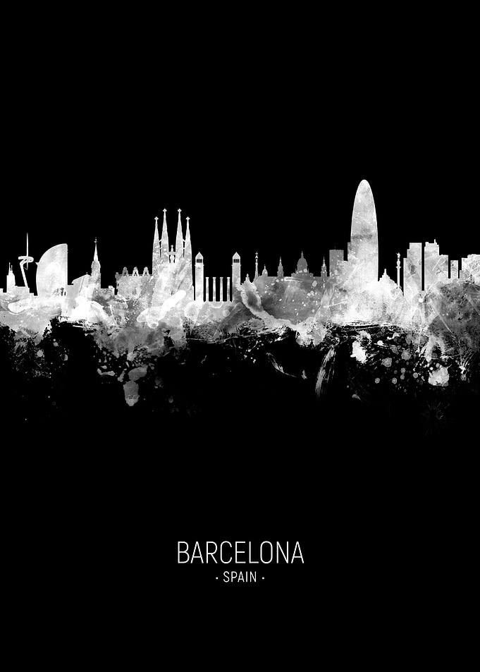 Barcelona Spain Skyline