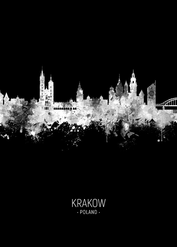 Krakow Poland Skyline