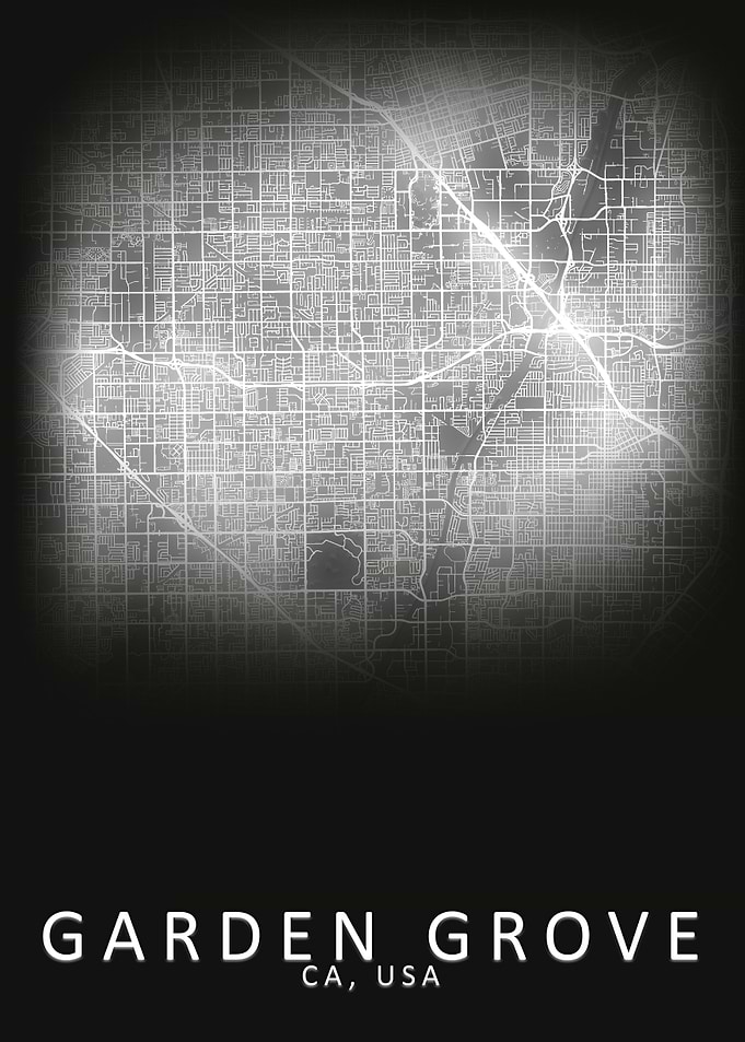 Garden Grove USA City Map