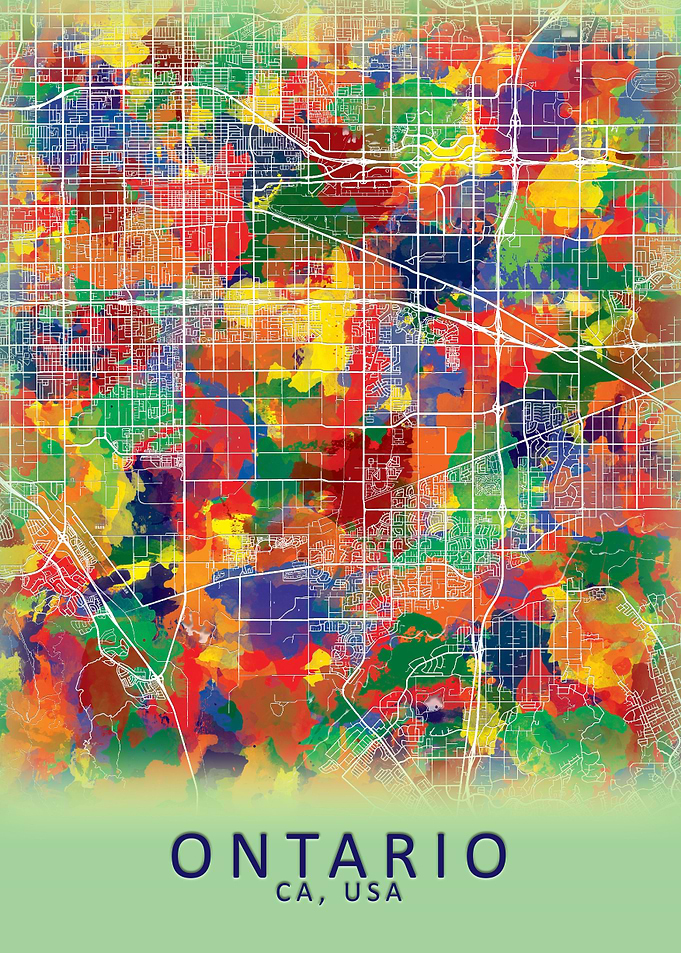 Ontario CA USA City Map