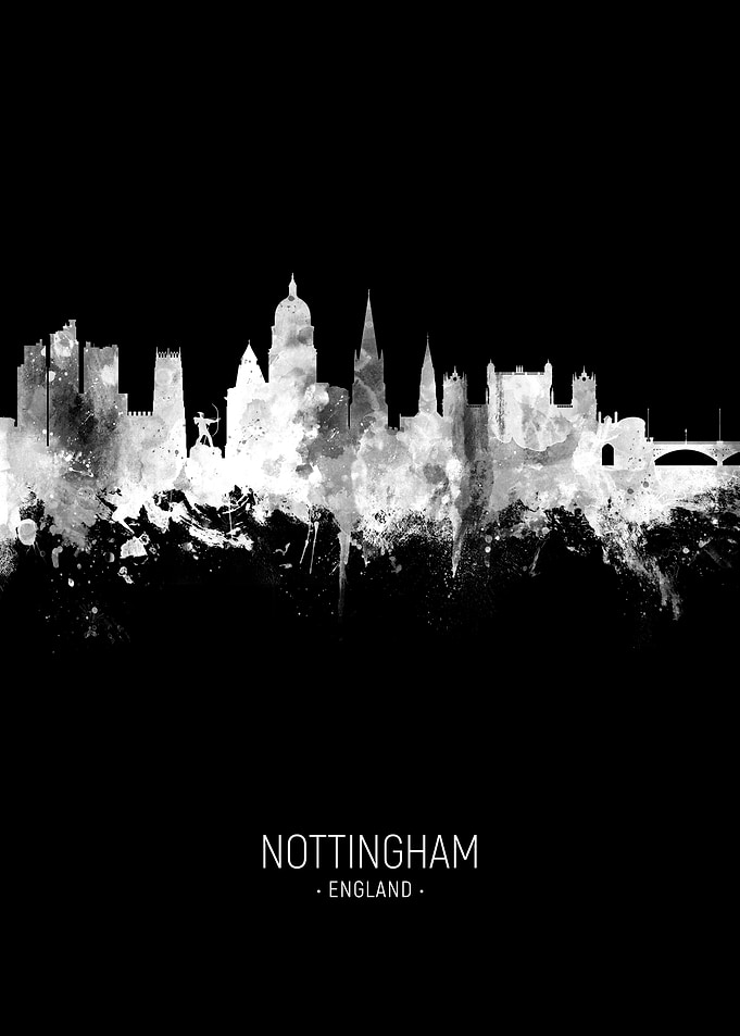 Nottingham England Skyline