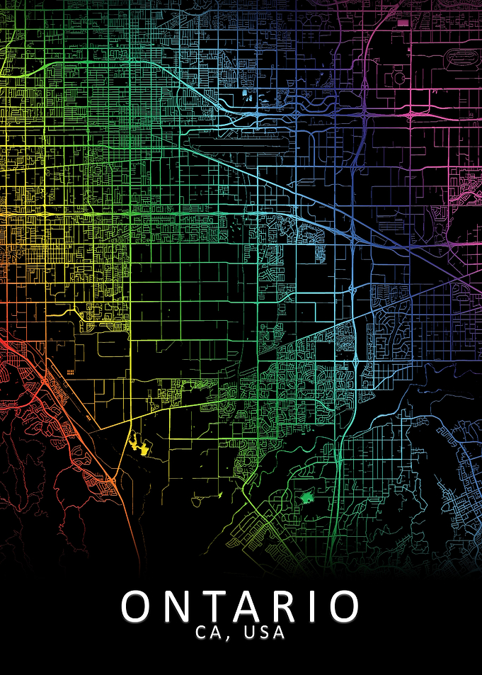 Ontario CA USA City Map