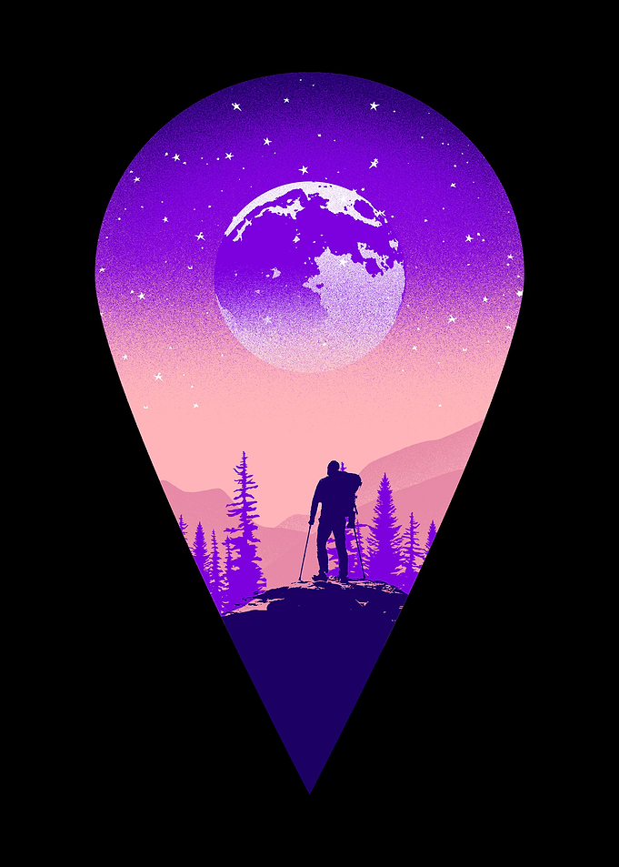 Hiking Mountains Hiker