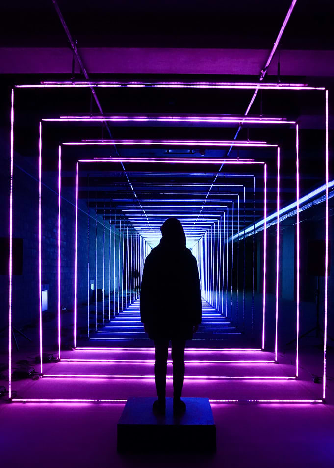 Man standing in disco