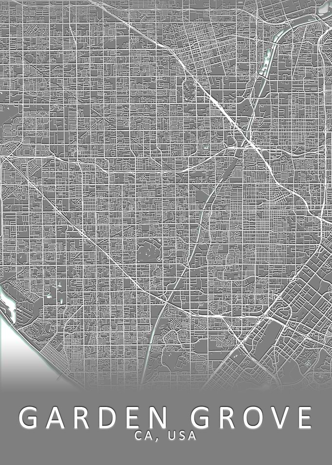 Garden Grove USA City Map