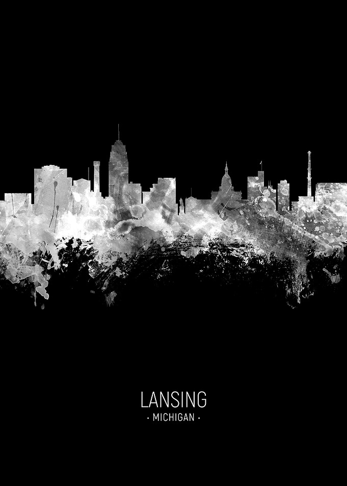 Lansing Michigan Skyline