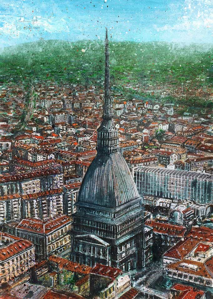 Mole Antonelliana painting