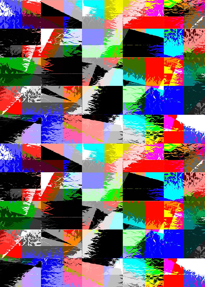 Color splash geometric art