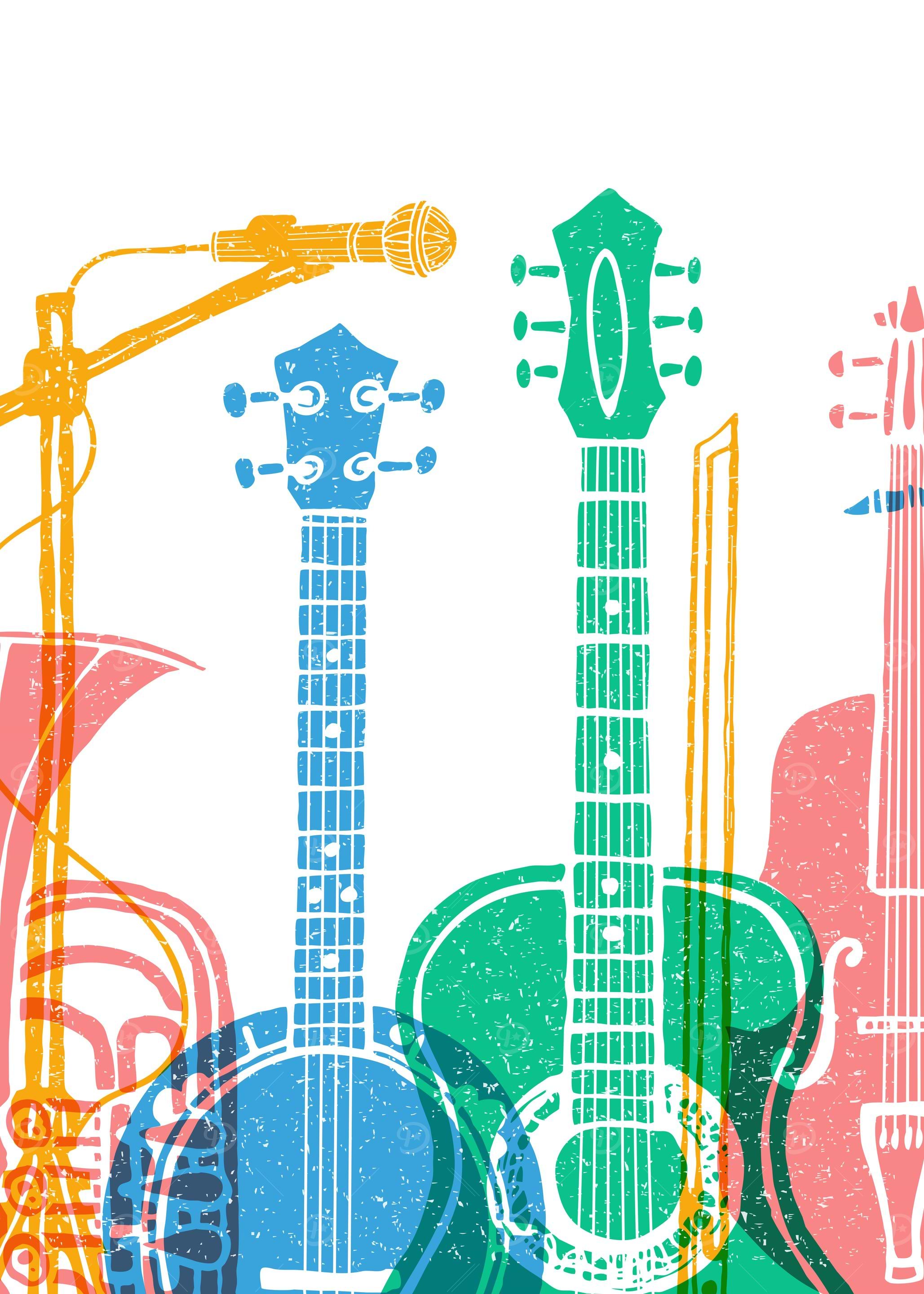 Musical retro poster jazz