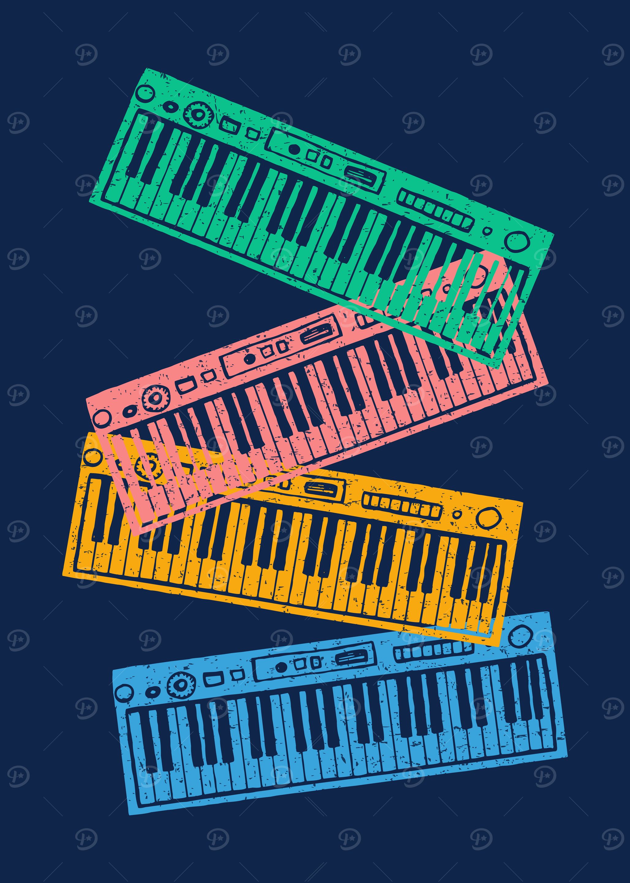 Musical retro poster