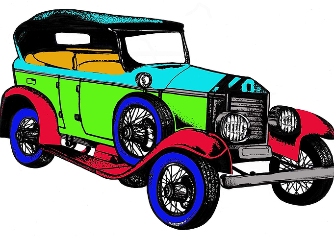 Old car popart