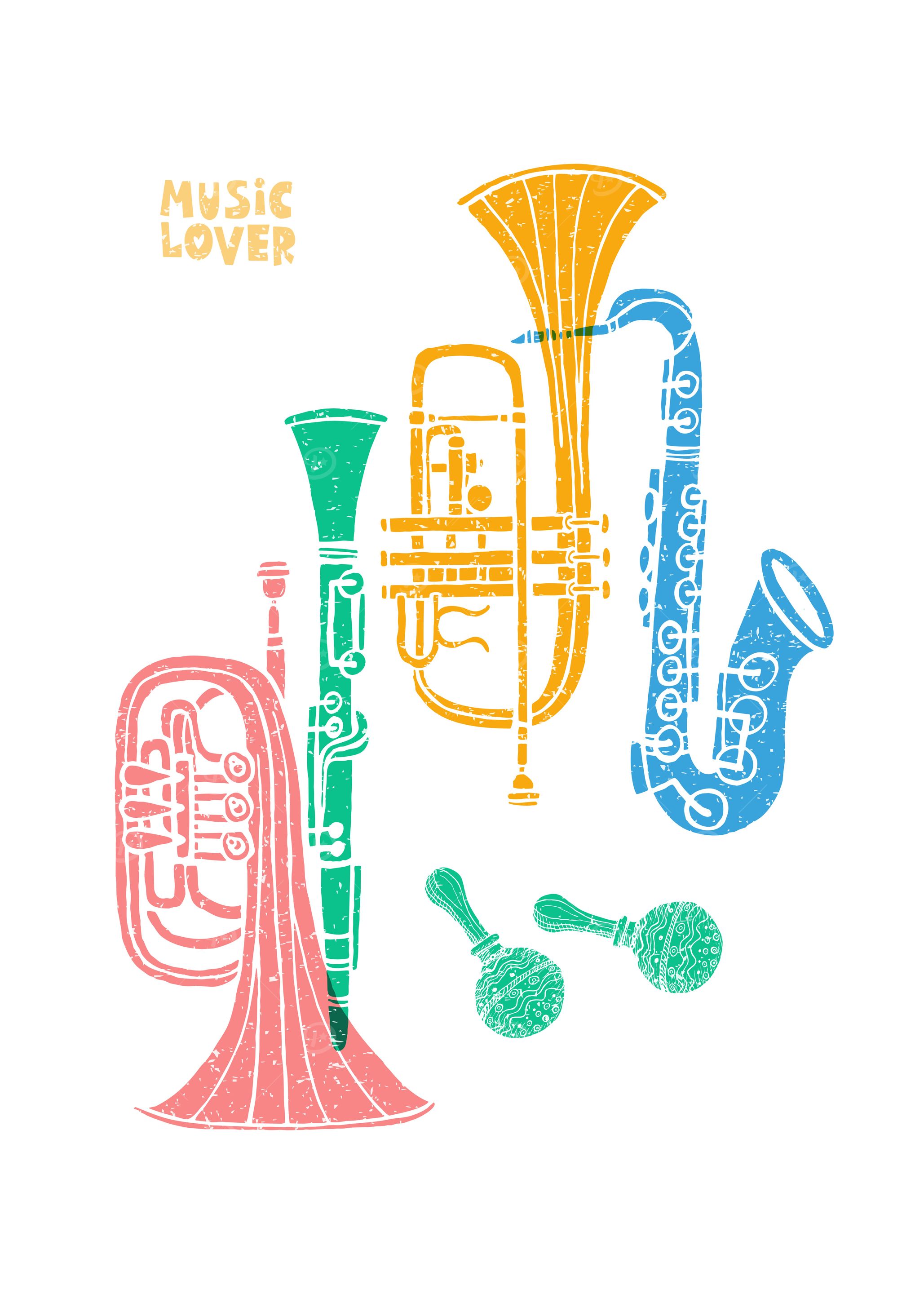 Musical retro poster