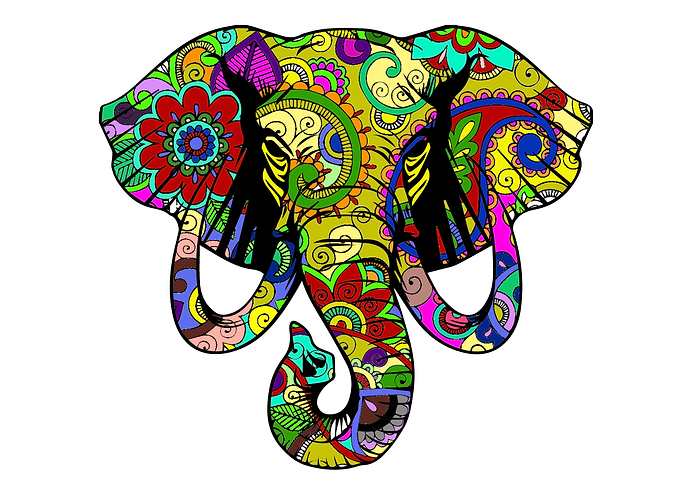 Floral mystic elephant