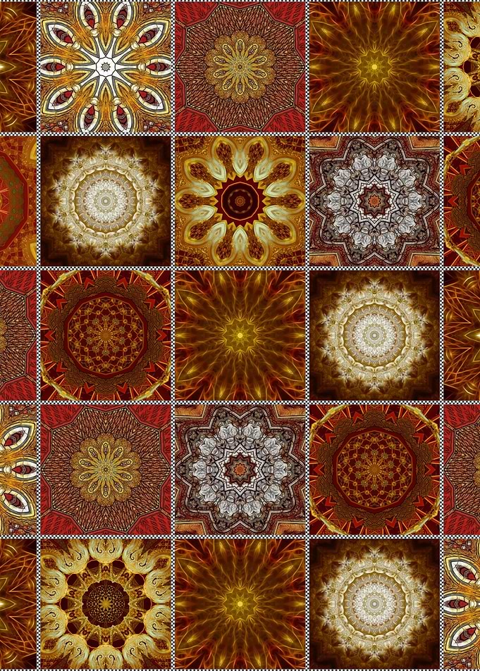 Gold Crazy Quilt Pattern