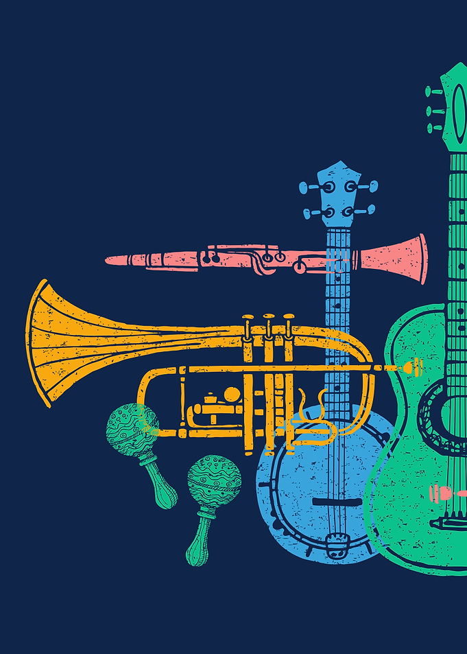 Musical retro poster jazz