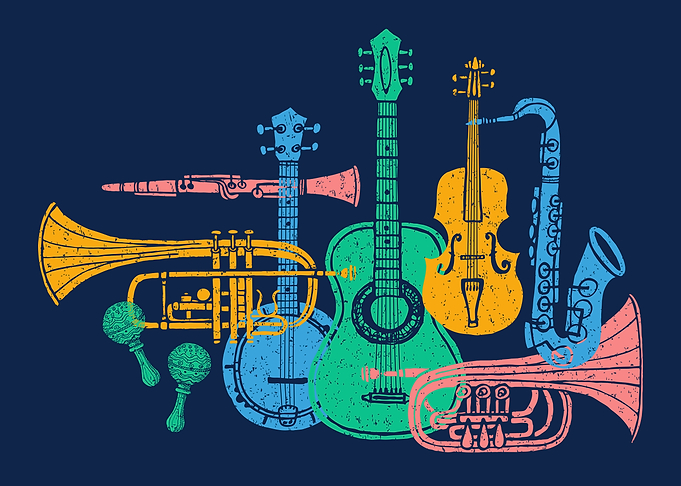 Musical retro poster jazz