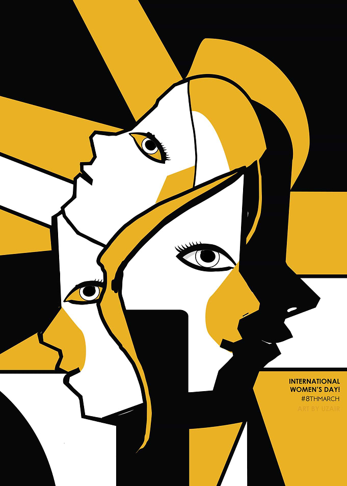 CUBISM ART SUPPORT WOMEM