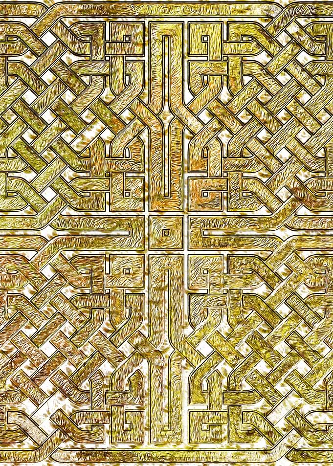 Gold Celtic Knot Pattern