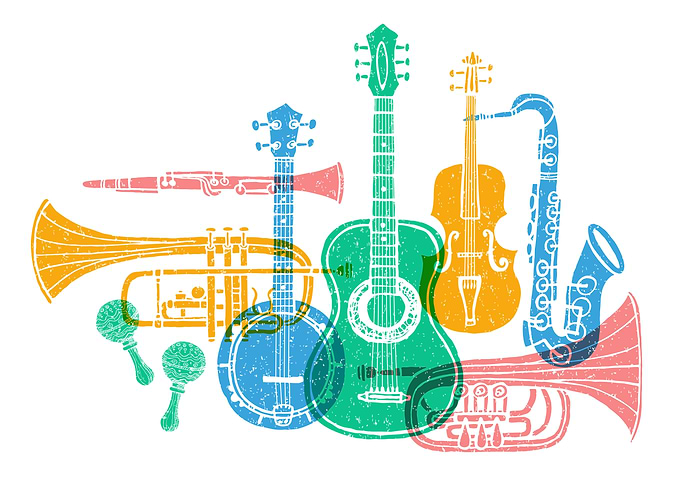 Musical retro poster jazz