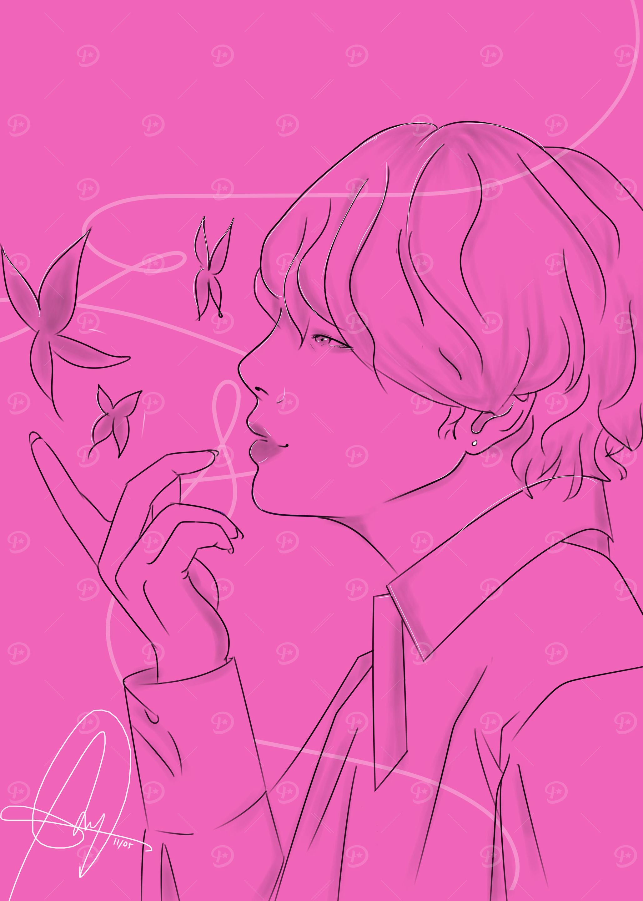 V LOVE YOURSELF TEAR ART