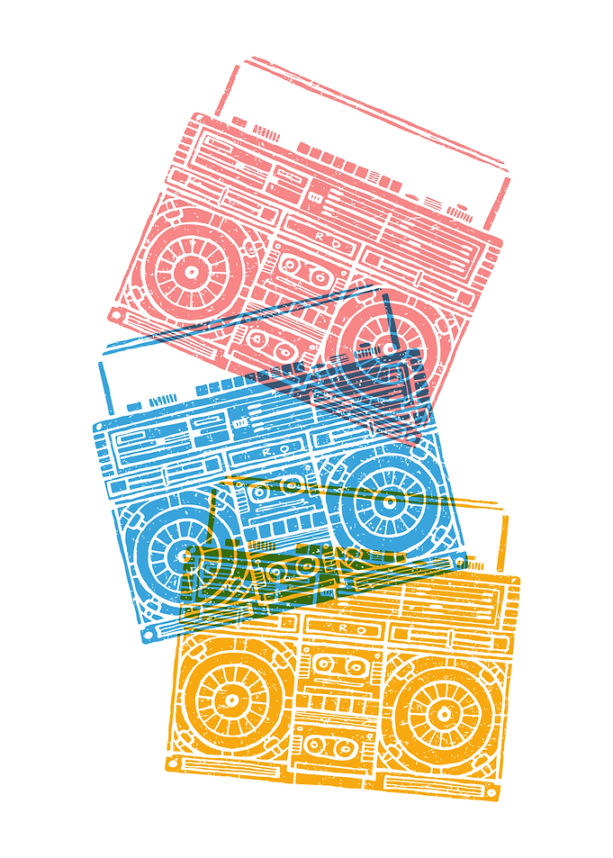 Musical retro poster