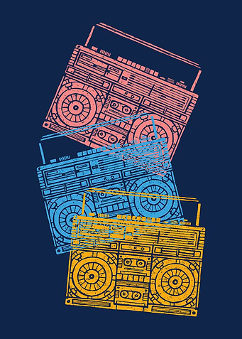 Musical retro poster