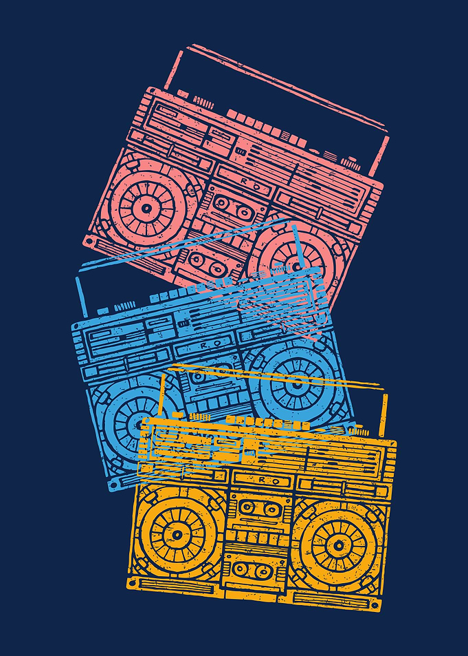 Musical retro poster