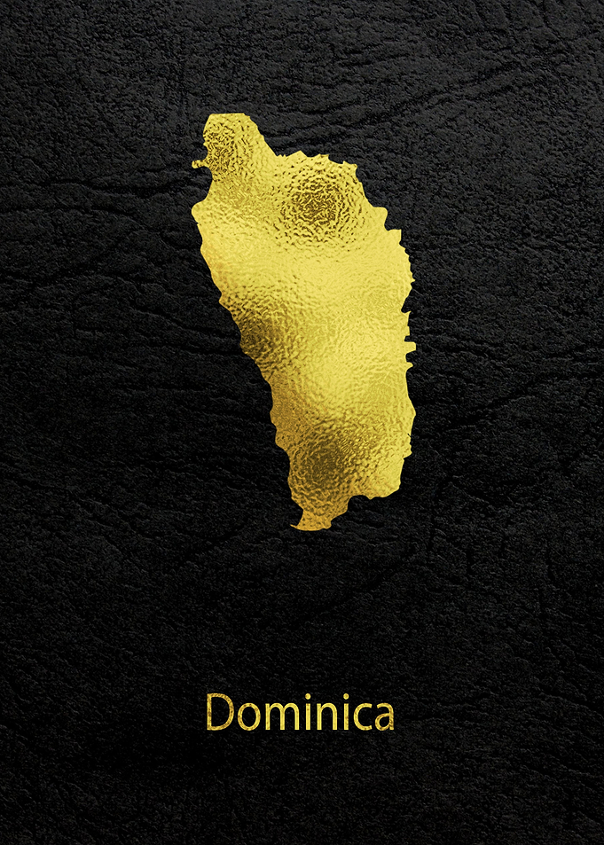 Golden Map Art Dominica