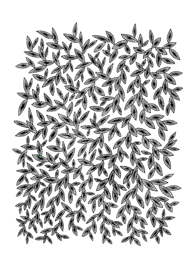 White Leaves Pattern