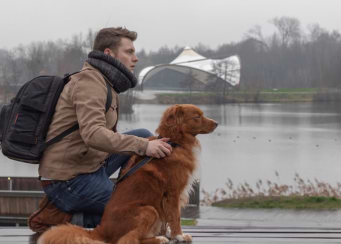 A man and his dog