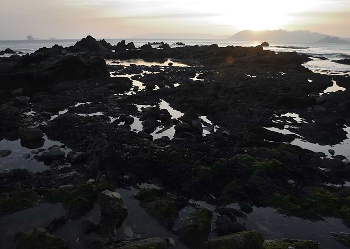 Rocky path out to sea