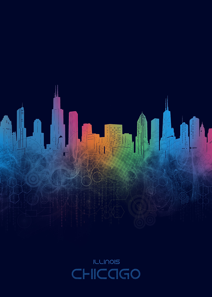 chicago skyline cyber