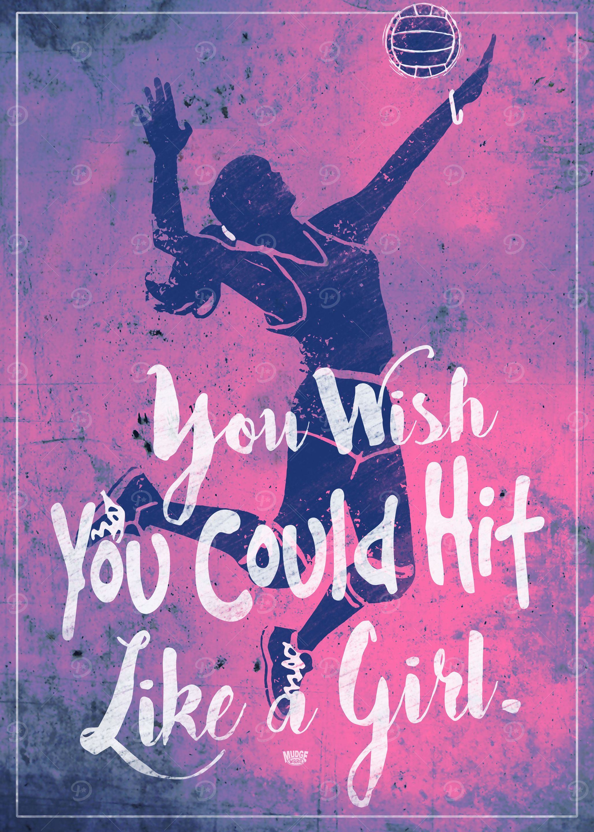 Hit Like A Girl Volleyball