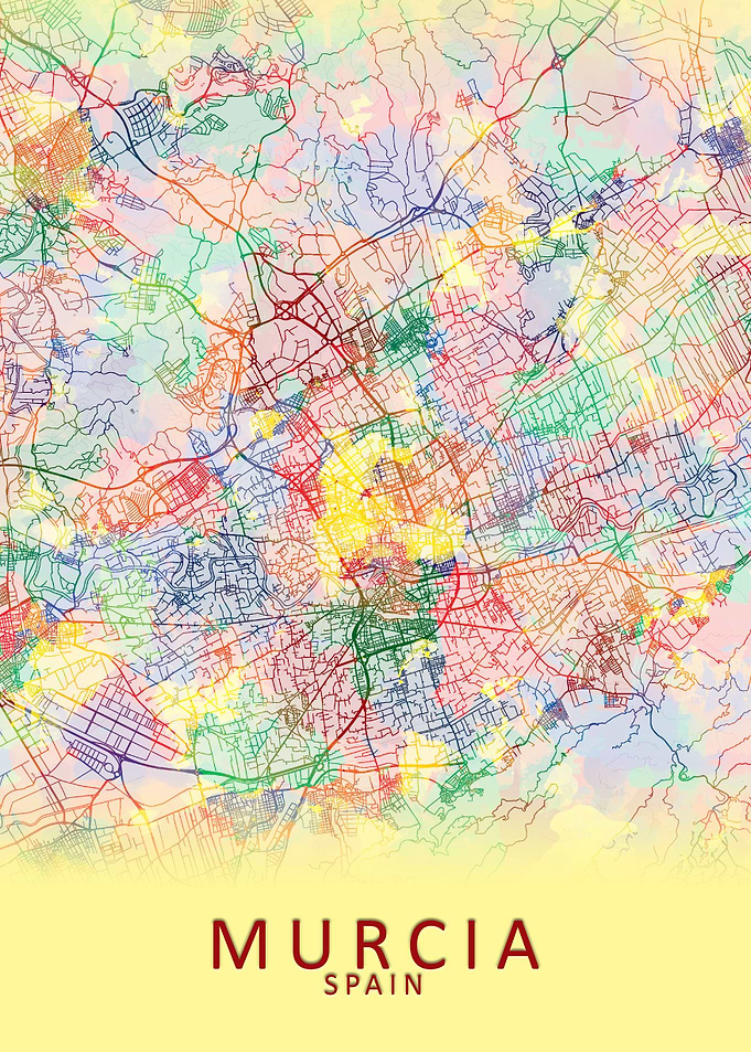 Murcia Spain City Map