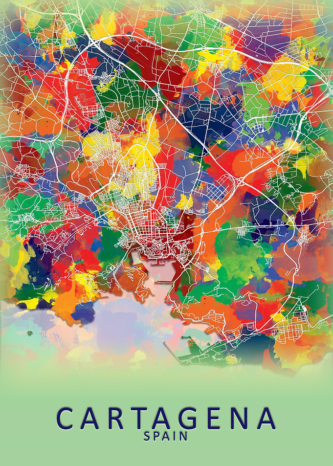 Cartagena Spain City Map