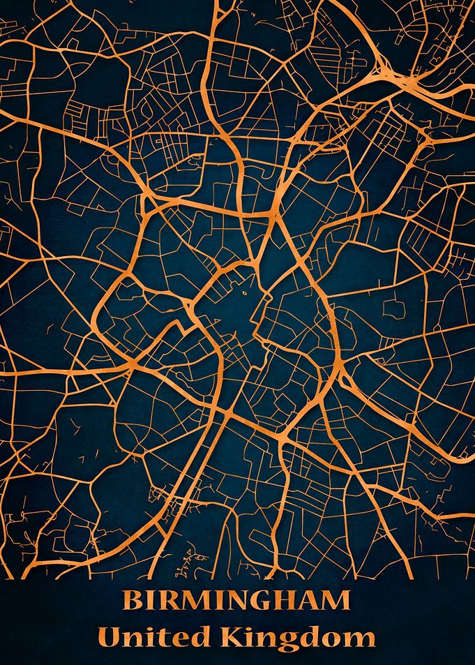 city map Birmingham