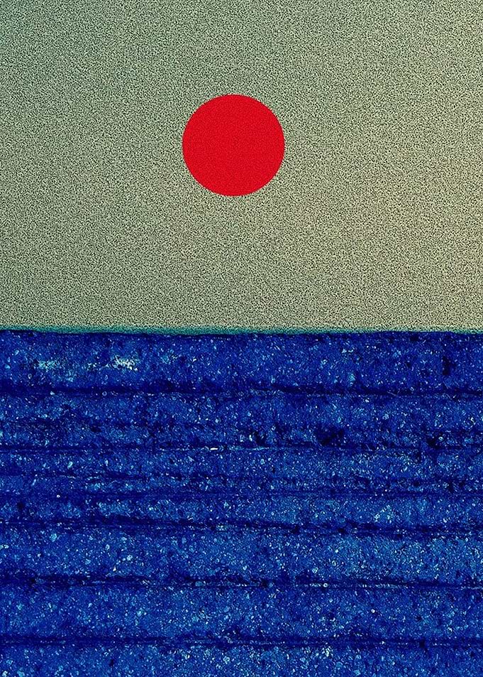 beaker pot sea red sun