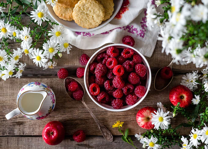 Flowers and Food