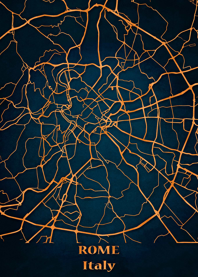 City map Rome