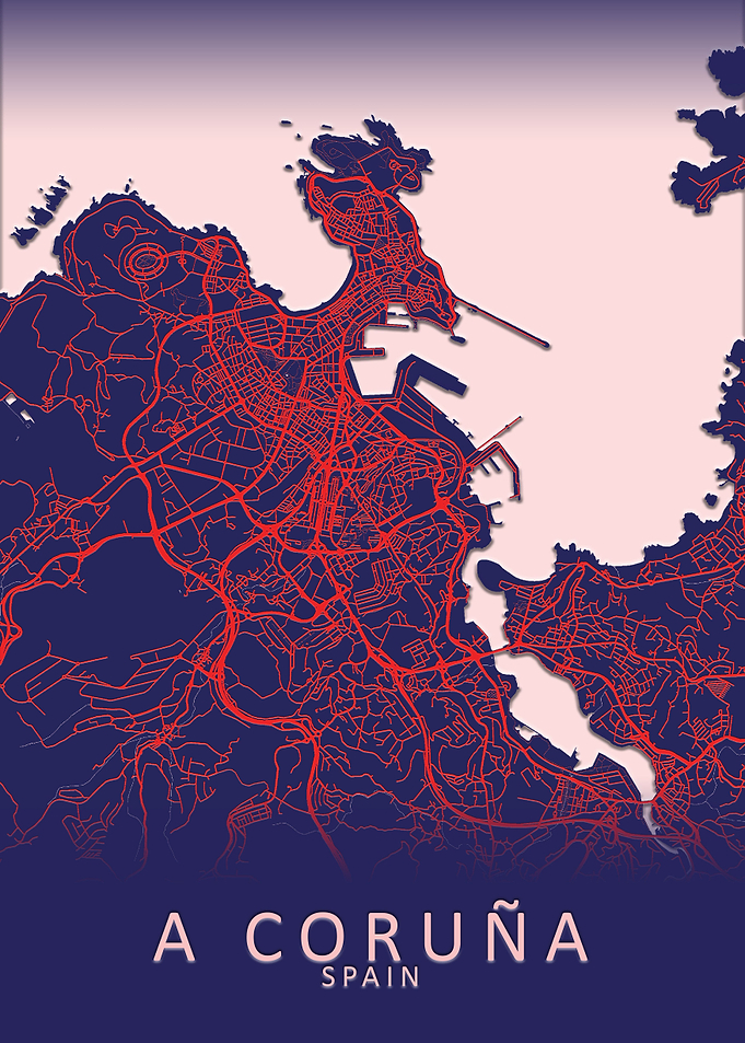 A Coruna Spain City Map