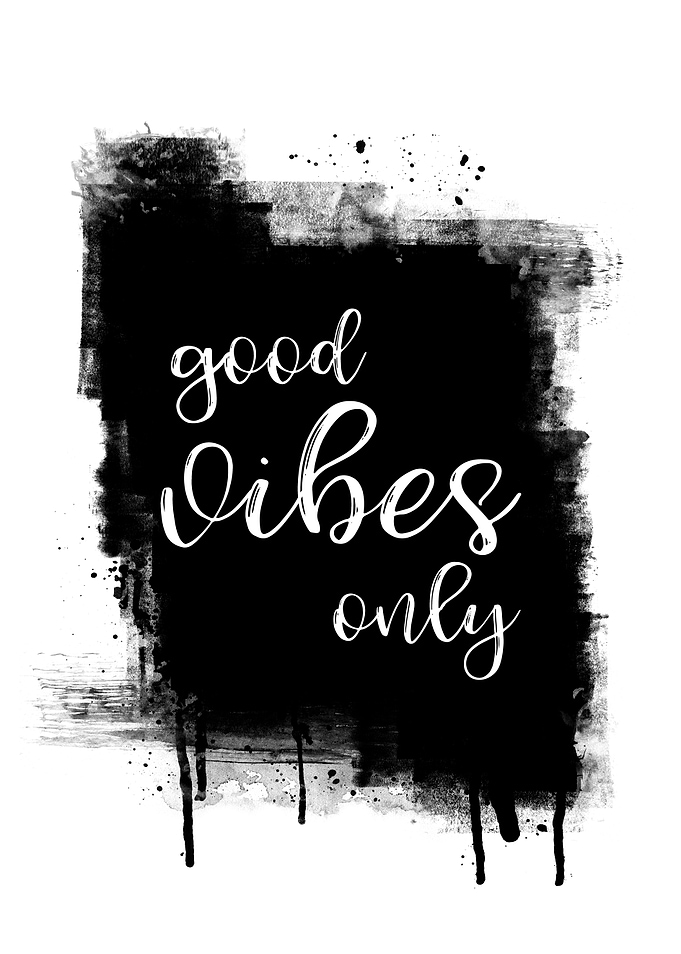 Text Art GOOD VIBES ONLY