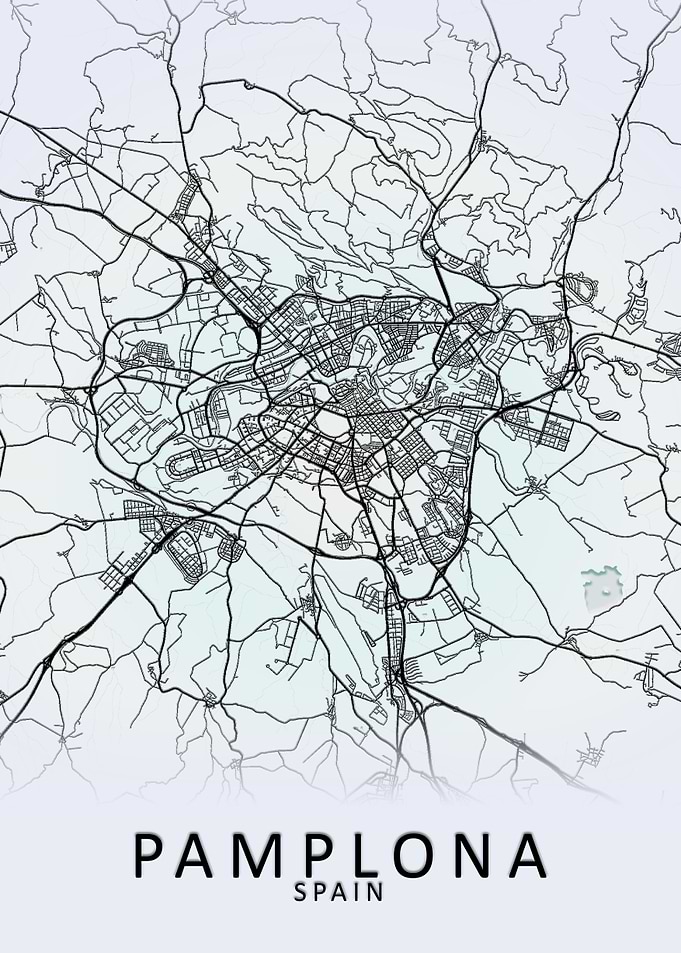 Pamplona Spain City Map