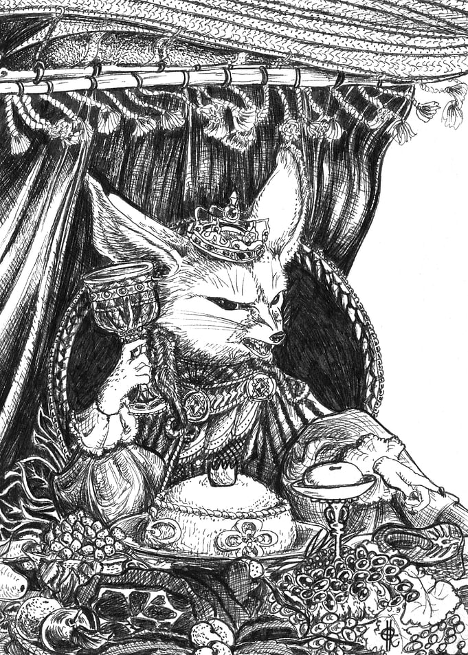 Fennec Fox king medieval