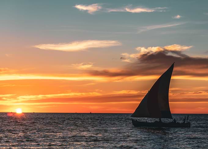 Sunset on the ocean
