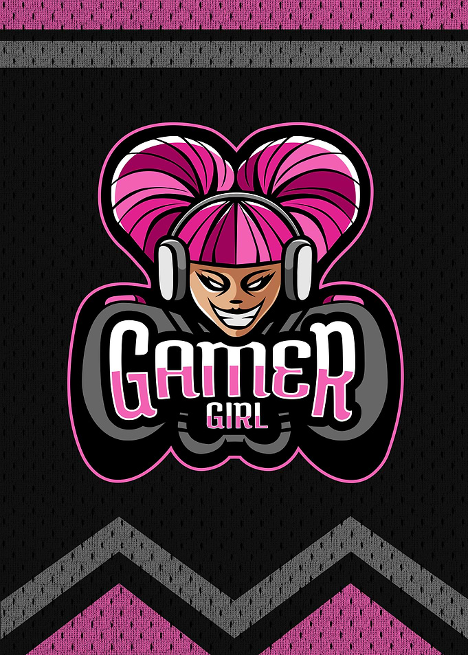 Gamer Girl Sports Logo